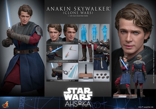 Star Wars - Ahsoka: Anakin Skywalker - Clone Wars, 1/6 Figur ... https://spaceart.de/produkte/sw191-anakin-skywalker-figur-hot-toys.php