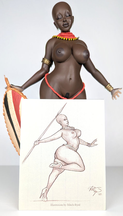 Booty Babes: Pride of the Masai, Statue ... https://spaceart.de/produkte/bob004-booty-babes-pride-of-the-masai-statue.php