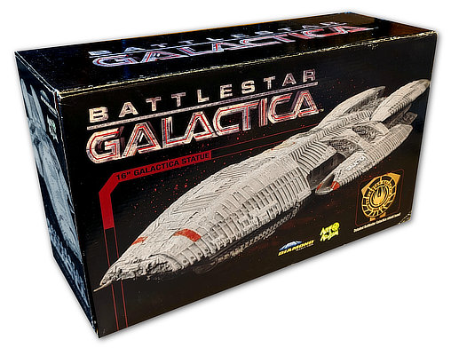 Battlestar Galactica: Galactica, Fertig-Modell ... https://spaceart.de/produkte/bsg001-battlestar-galactica-modell-statue.php