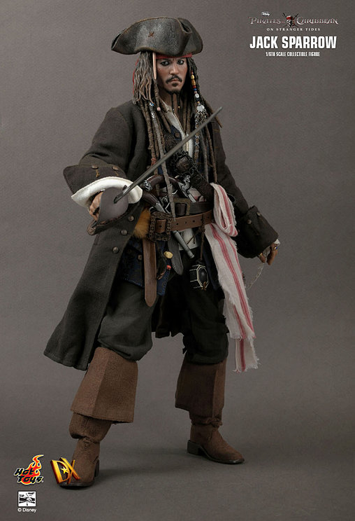 Pirates of the Caribbean - Fremde Gezeiten: Captain Jack Sparrow, 1/6 Figur von Hot Toys