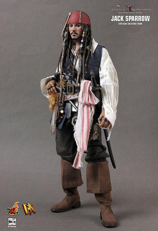 Pirates of the Caribbean - Fremde Gezeiten: Captain Jack Sparrow, 1/6 Figur von Hot Toys
