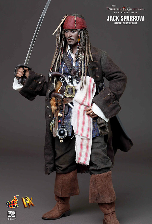 Pirates of the Caribbean - Fremde Gezeiten: Captain Jack Sparrow, 1/6 Figur von Hot Toys