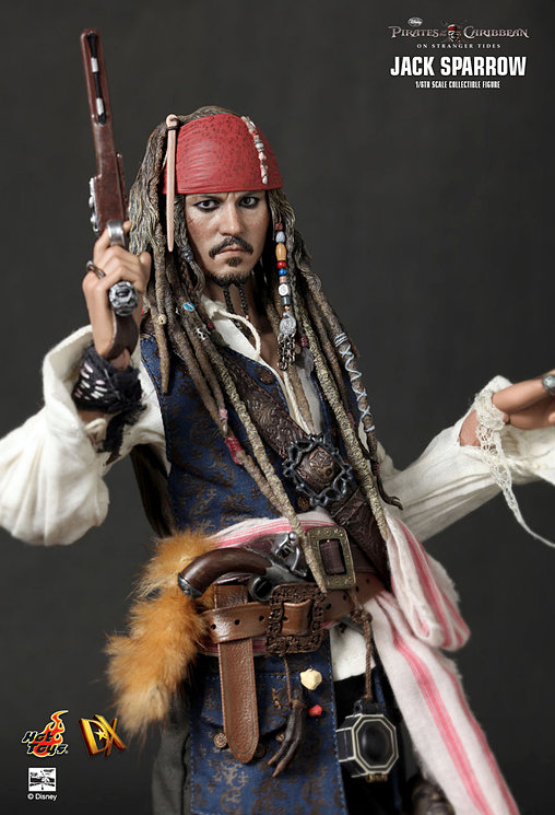 Pirates of the Caribbean - Fremde Gezeiten: Captain Jack Sparrow, 1/6 Figur von Hot Toys