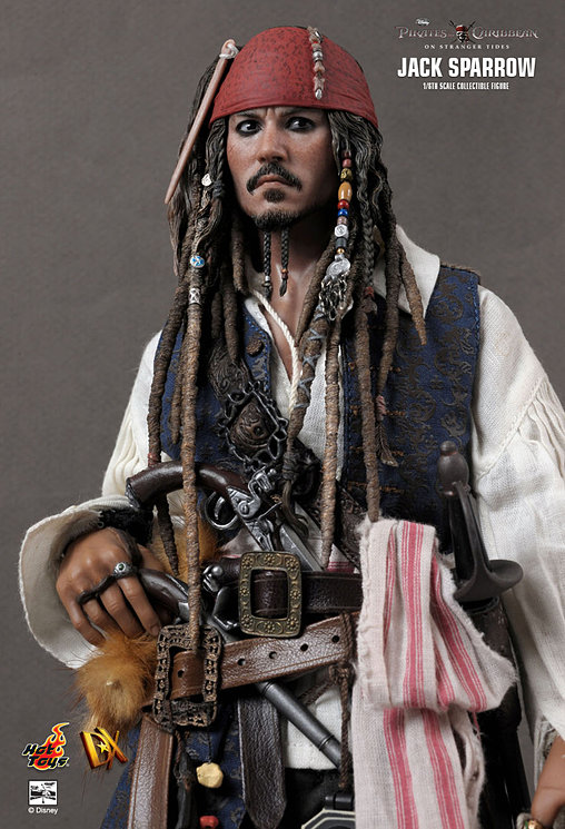 Pirates of the Caribbean - Fremde Gezeiten: Captain Jack Sparrow, 1/6 Figur von Hot Toys