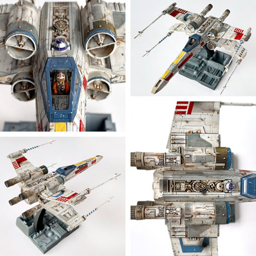 Star Wars - Episode IV - A New Hope: Red-5 Luke Skywalker T-65 X-Wing Fighter, Fertig-Modell