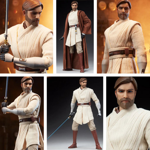 Star Wars - The Clone Wars Animated: Obi-Wan Kenobi, Typ: 1/6 Figur