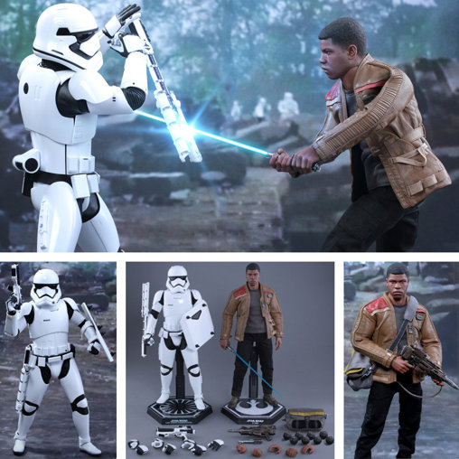 Star Wars - Episode VII - The Force Awakens: Finn und First Order Riot Control Stormtrooper, 1/6 Figur