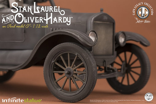Am Rande der Kreissäge: Laurel und Hardy mit Ford Model T, Fertig-Modell von Infinite Statue