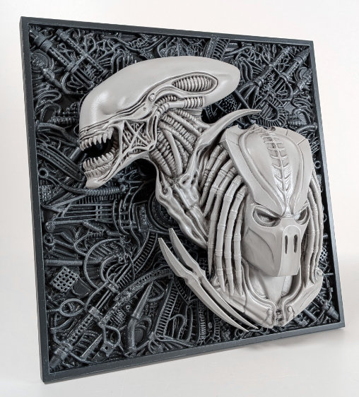 Alien vs. Predator: Final Fight 3D Wallplaque, 3D Wallplaque von SPACEart
