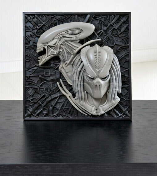 Alien vs. Predator: Final Fight 3D Wallplaque, 3D Wallplaque von SPACEart