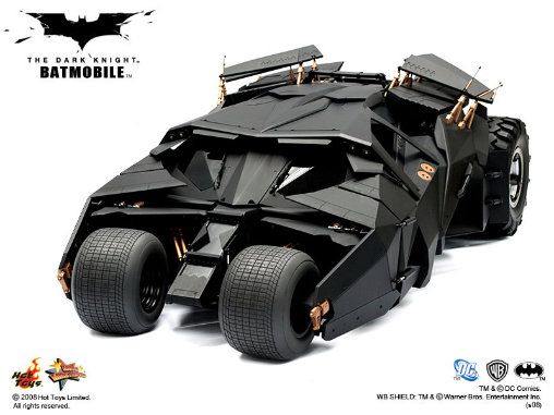 Batman - The Dark Knight: Batmobile - Black Tumbler, Fertig-Modell von Hot Toys