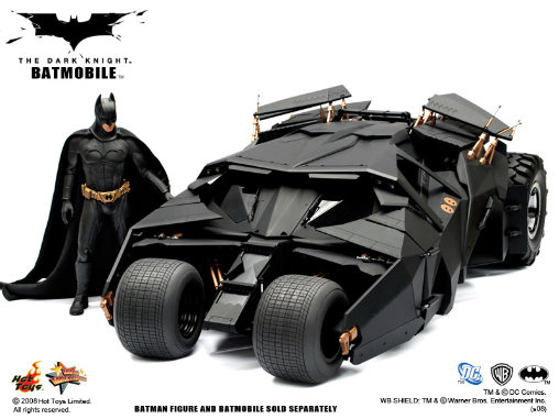 Batman - The Dark Knight: Batmobile - Black Tumbler, Fertig-Modell von Hot Toys