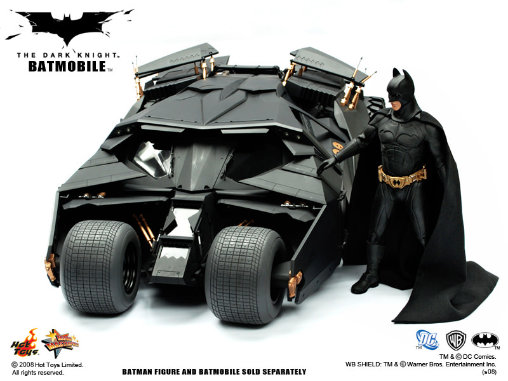 Batman - The Dark Knight: Batmobile - Black Tumbler, Fertig-Modell von Hot Toys