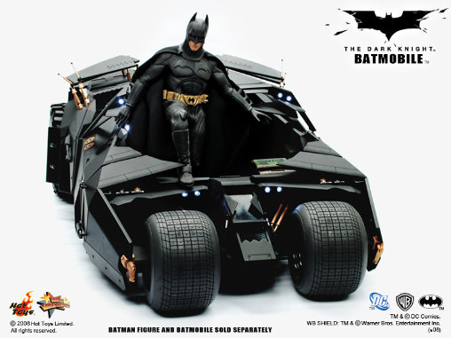 Batman - The Dark Knight: Batmobile - Black Tumbler, Fertig-Modell von Hot Toys