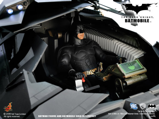 Batman - The Dark Knight: Batmobile - Black Tumbler, Fertig-Modell von Hot Toys