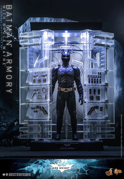 Batman - The Dark Knight Rises: Batman Armory with Bruce Wayne, 1/6 Figur von Hot Toys