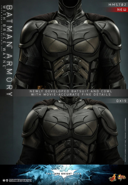 Batman - The Dark Knight Rises: Batman Armory with Bruce Wayne, 1/6 Figur von Hot Toys