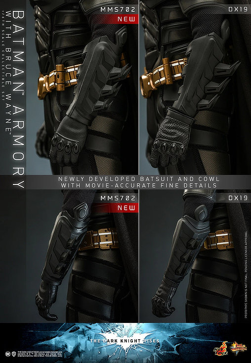 Batman - The Dark Knight Rises: Batman Armory with Bruce Wayne, 1/6 Figur von Hot Toys