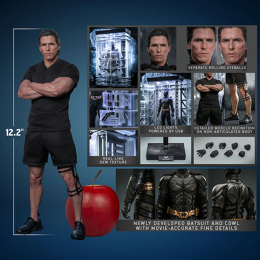 Batman - The Dark Knight Rises: Batman Armory with Bruce Wayne, 1/6 Figur von Hot Toys