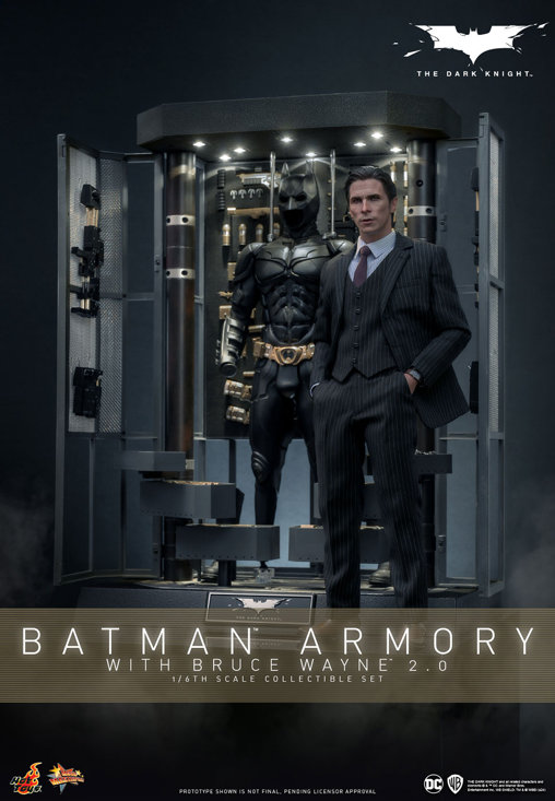 Batman - The Dark Knight: Batman Armory with Bruce Wayne - 2.0, 1/6 Figur von Hot Toys