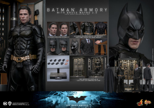 Batman - The Dark Knight: Batman Armory with Bruce Wayne - 2.0, 1/6 Figur von Hot Toys