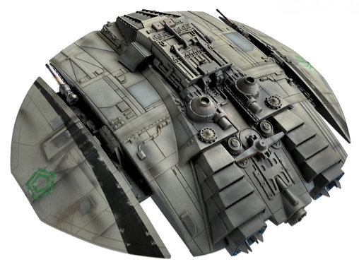 Battlestar Galactica: Cylon Raider - Giant, Fertig-Modell ... https://spaceart.de/produkte/bsg004-battlestar-galactica-cylon-raider.giant-modell-spaceart.php