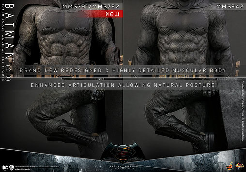 Batman v Superman - Dawn of Justice: Batman 2.0, 1/6 Figur von Hot Toys