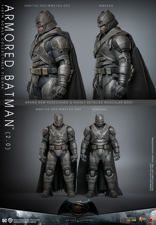 Batman v Superman - Dawn of Justice: Armored Batman 2.0, 1/6 Figur von Hot Toys