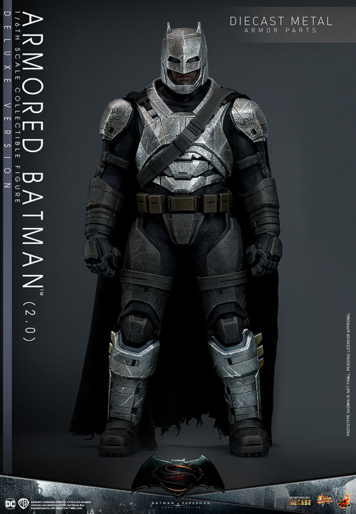 Batman v Superman - Dawn of Justice: Armored Batman 2.0 - Deluxe, 1/6 Figur von Hot Toys