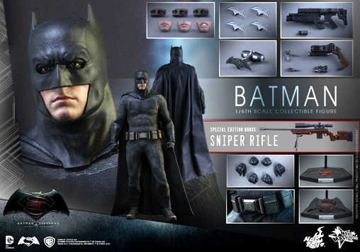 Batman v Superman - Dawn of Justice: Batman - With Sniper Rifle, 1/6 Figur von Hot Toys
