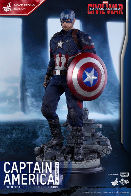 Captain America - Civil War: Captain America - Battling Version - Movie Promo Edition, 1/6 Figur von Hot Toys
