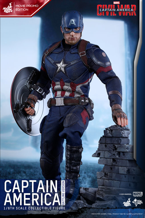 Captain America - Civil War: Captain America - Battling Version - Movie Promo Edition, 1/6 Figur von Hot Toys