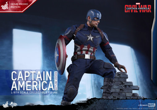 Captain America - Civil War: Captain America - Battling Version - Movie Promo Edition, 1/6 Figur von Hot Toys
