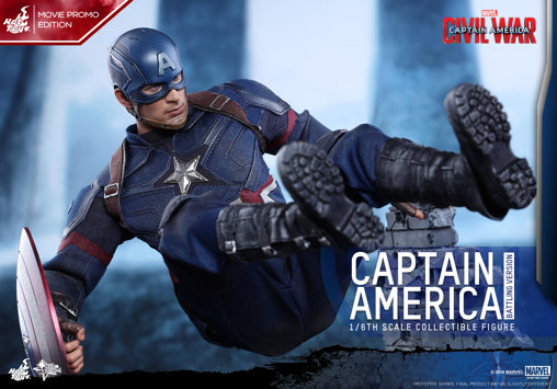 Captain America - Civil War: Captain America - Battling Version - Movie Promo Edition, 1/6 Figur von Hot Toys