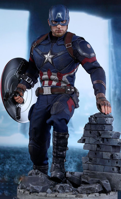 Captain America - Civil War: Captain America - Battling Version - Movie Promo Edition, 1/6 Figur von Hot Toys