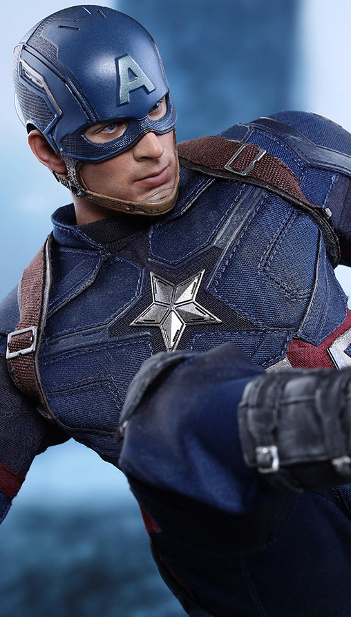 Captain America - Civil War: Captain America - Battling Version - Movie Promo Edition, 1/6 Figur von Hot Toys