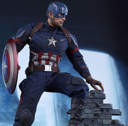Captain America - Civil War: Captain America - Battling Version - Movie Promo Edition, 1/6 Figur von Hot Toys