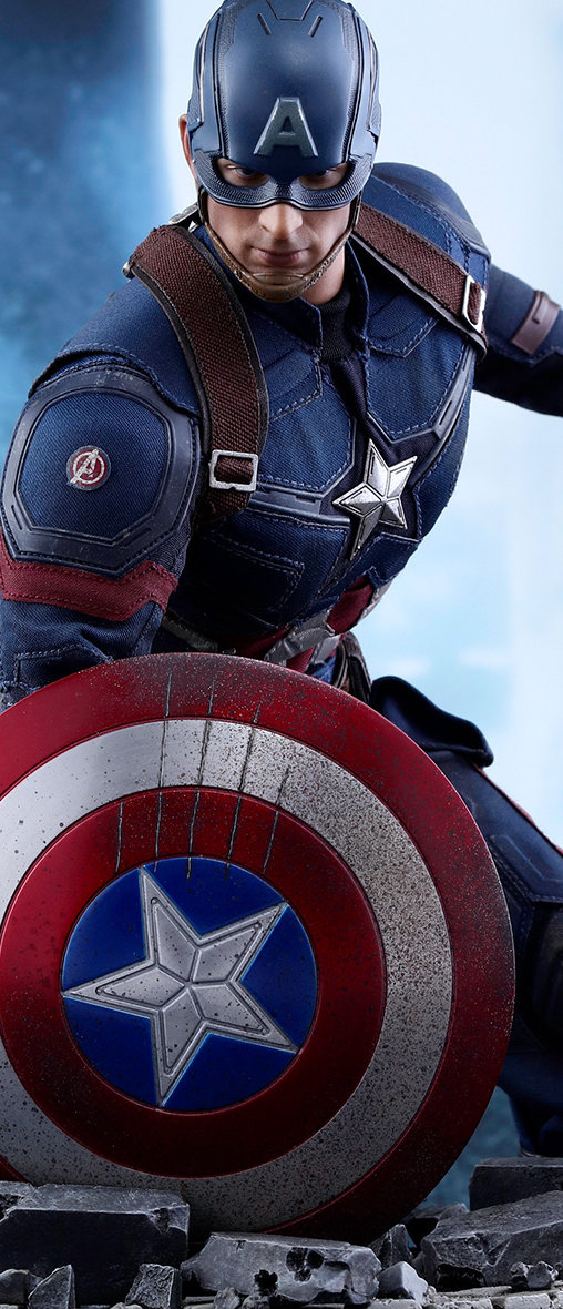 Captain America - Civil War: Captain America - Battling Version - Movie Promo Edition, 1/6 Figur von Hot Toys