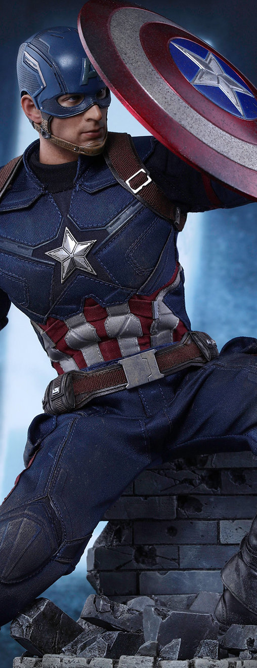 Captain America - Civil War: Captain America - Battling Version - Movie Promo Edition, 1/6 Figur von Hot Toys