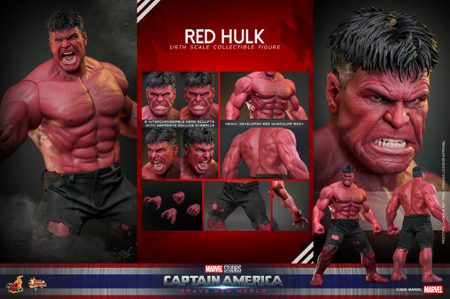 Captain America - Brave New World: Red Hulk, 1/6 Figur von Hot Toys