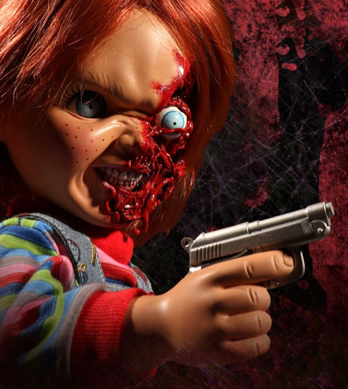 Chucky die Mörderpuppe: Pizza Face Chucky - mit Sound, Puppe von Mezco