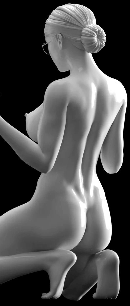 Enjoy in White: Bella, Statue von SPACEart