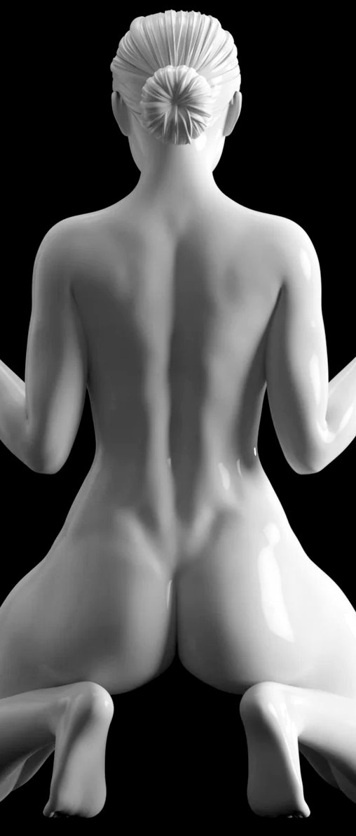 Enjoy in White: Bella, Statue von SPACEart