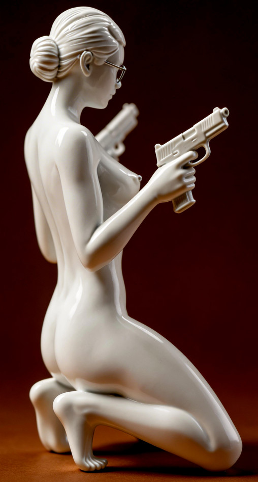Enjoy in White: Bella, Statue von SPACEart