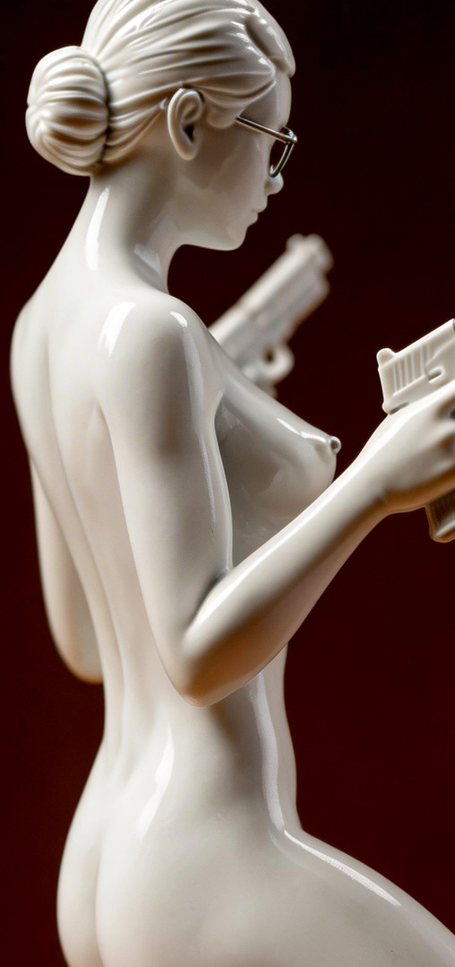 Enjoy in White: Bella, Statue von SPACEart