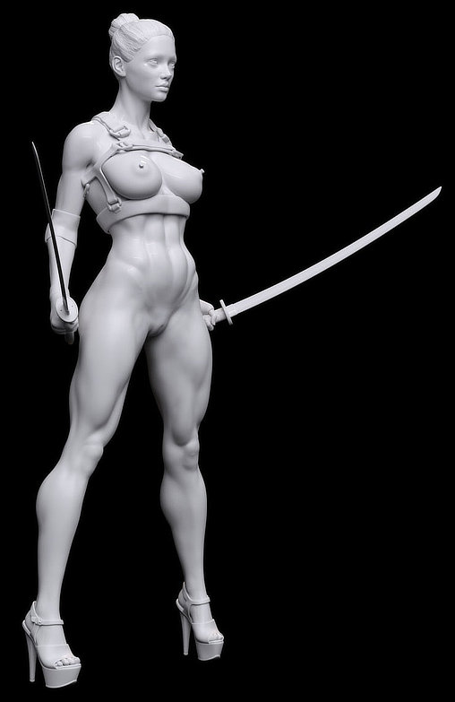 Enjoy in White: Desiree, Statue von SPACEart