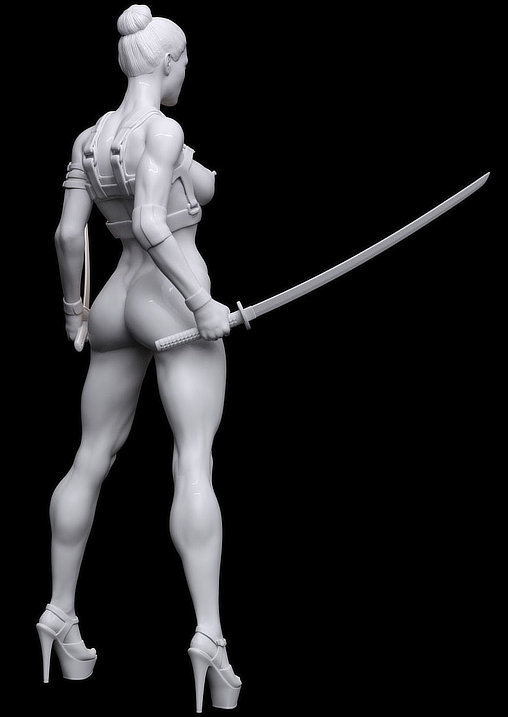 Enjoy in White: Desiree, Statue von SPACEart