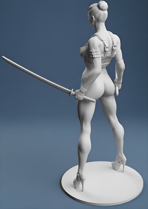Enjoy in White: Desiree, Statue von SPACEart