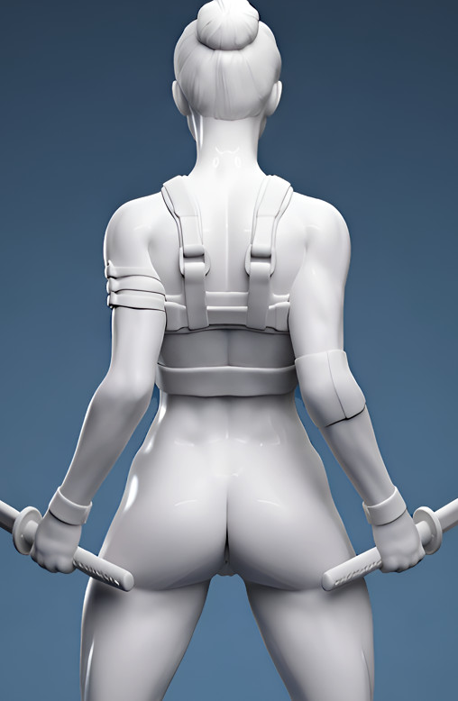 Enjoy in White: Desiree, Statue von SPACEart