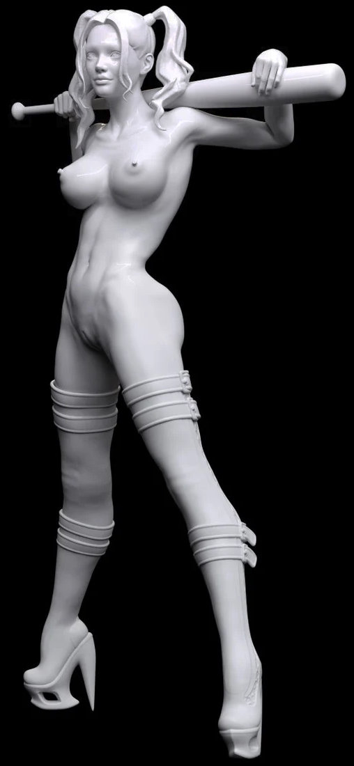 Enjoy in White: Harleens Sister, Statue von SPACEart